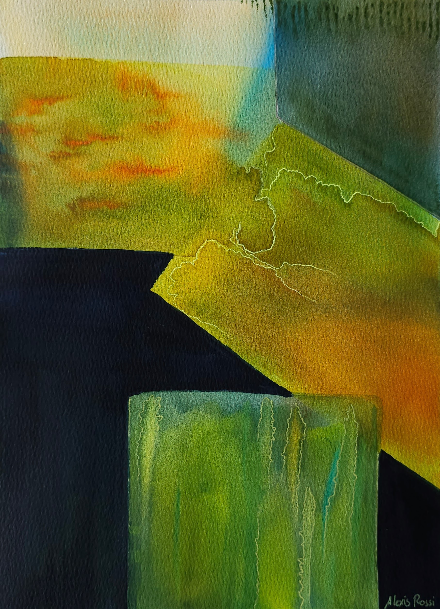 abstract watercolor painting